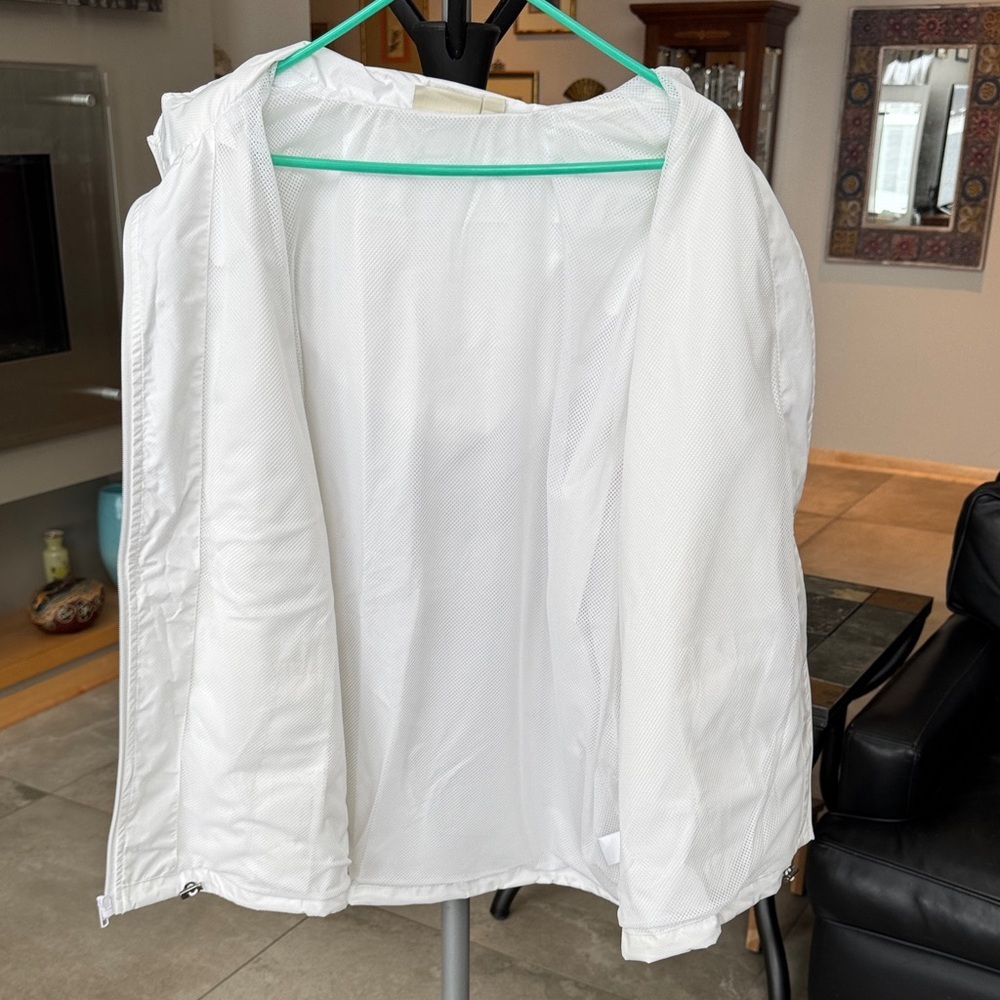 NEW Appleseed’s White nylon retractable Hooded Windbreaker Jacket women’s 2X - Picture 6 of 12